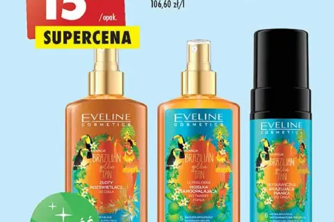 Eveline Brazilian Body rozświetlający złoty eliksir - piękna skóra bez słońca